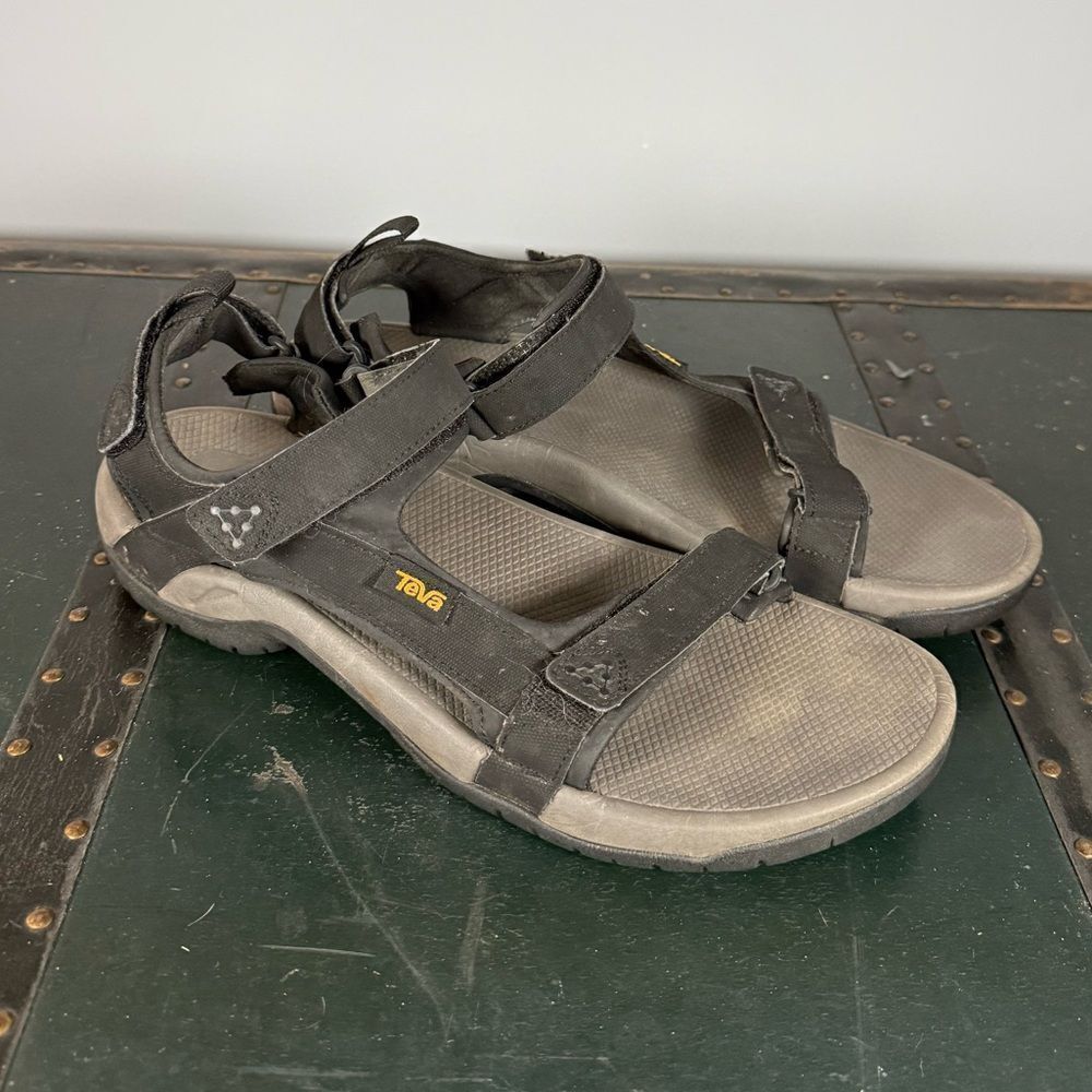 Teva Meacham Men’s Black Open Toe Outdoor Sandals Size12 Style# 1110392